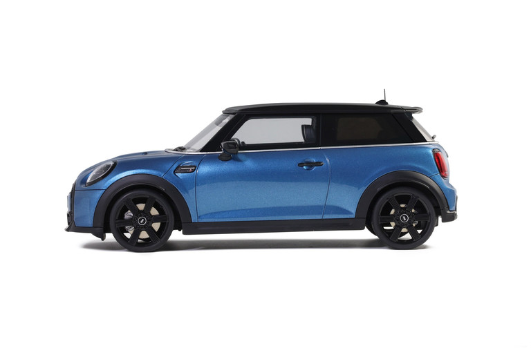 Mini Cooper S Island Blue + White Stripes 2021