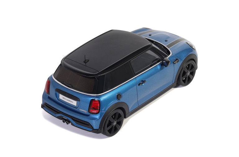 Mini Cooper S Island Blue + White Stripes 2021