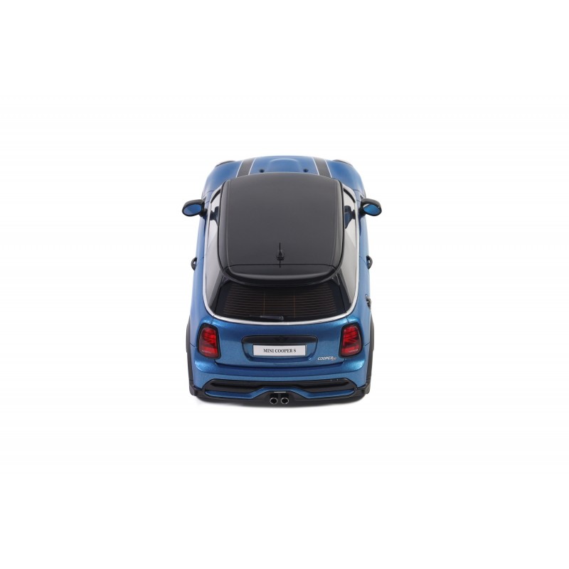 Mini Cooper S Island Blue + White Stripes 2021