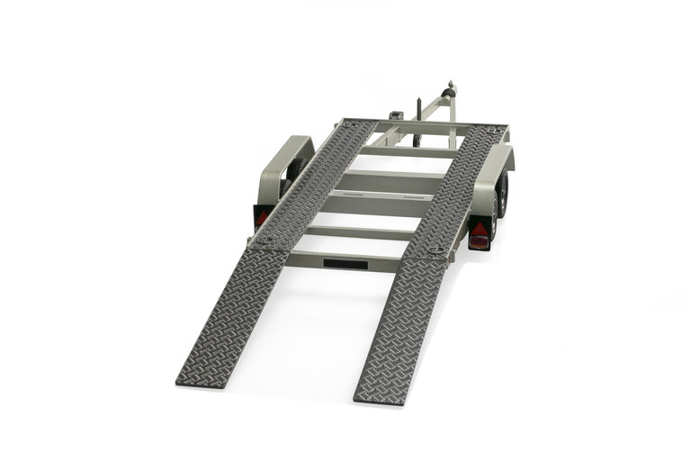 1/18 Silver 1980 Vehicle Carrier Trailer