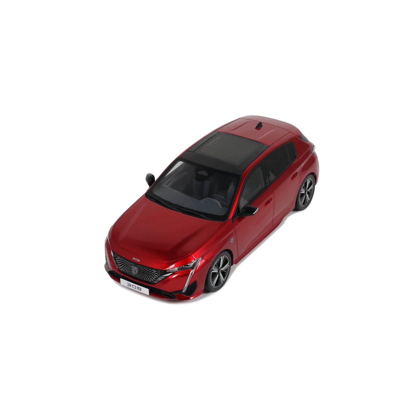 Modèle Réduit Peugeot 308 GTI 2022 Vert Foncé Au 1/18 - Marque Ottomobile, Résine, Avec Emballage D'origine