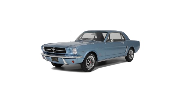 Ford Mustang V8 Hardtop Silver Blue Pony 1965