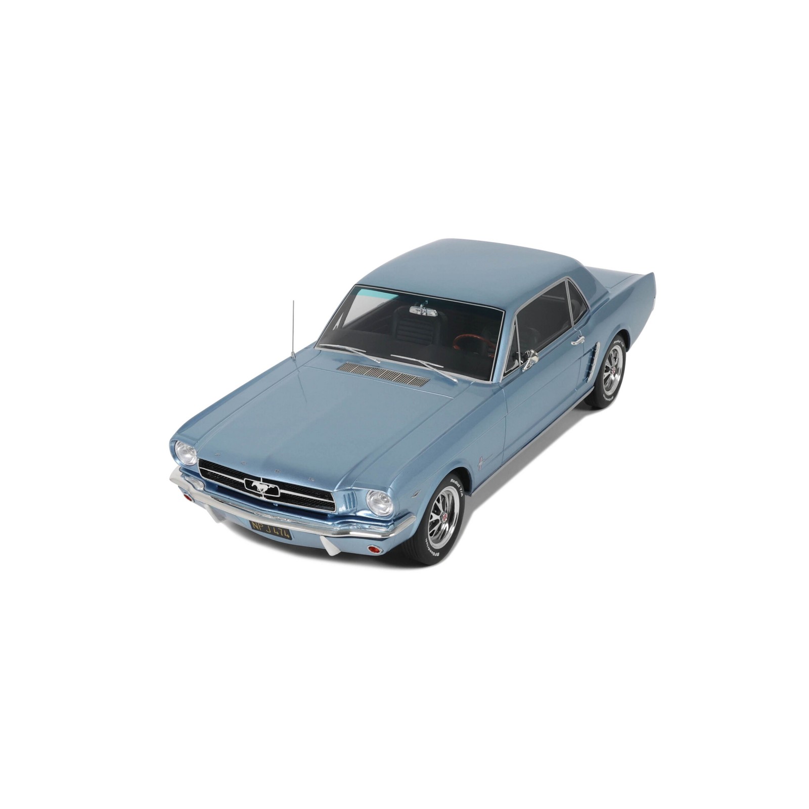 Ford Mustang V8 Hardtop Silver Blue Pony 1965