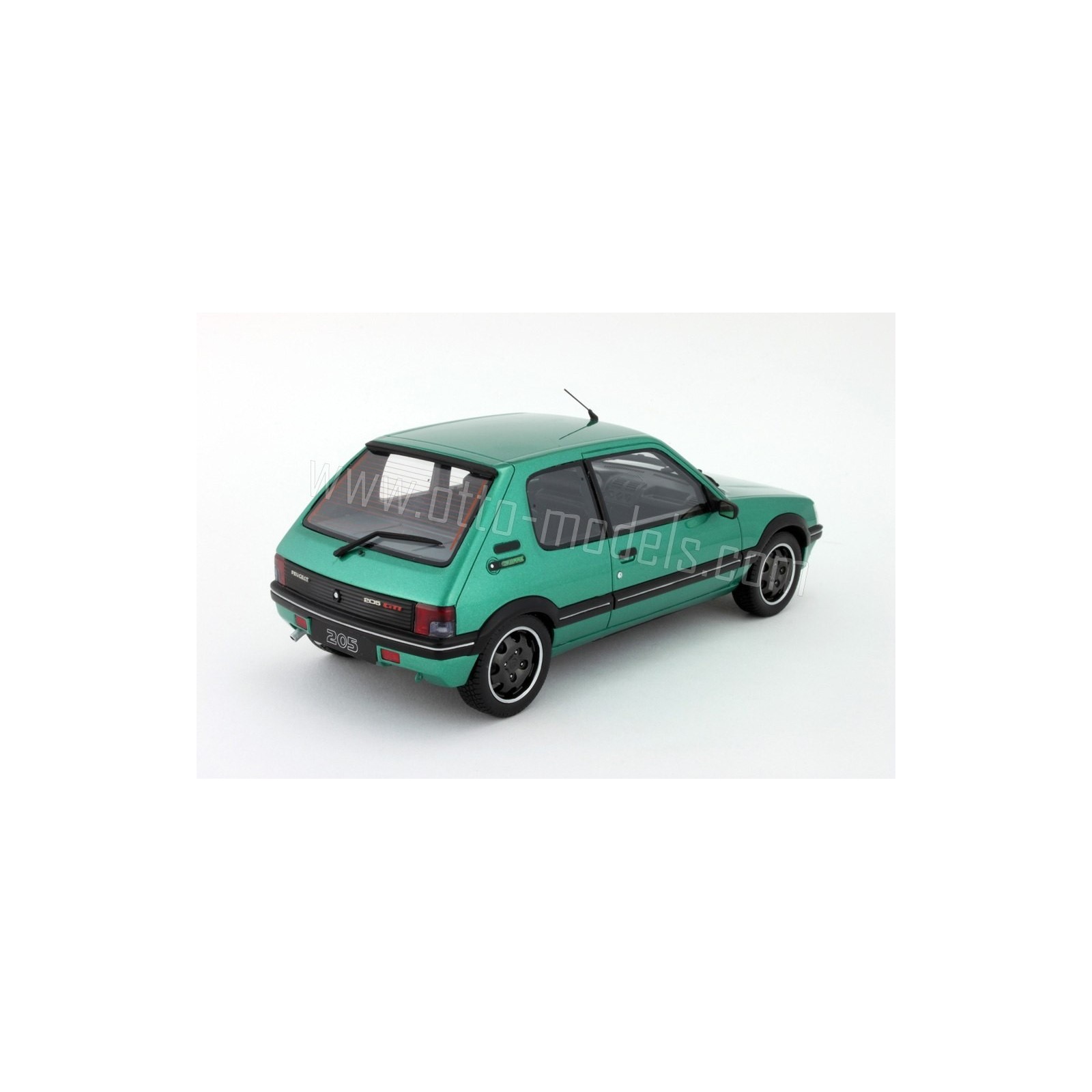  Véhicule Miniature - Peugeot 205 GTI Griffe 1.9L 1990 - Vert - Echelle  1:18 NOREV